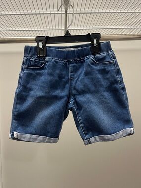 Tractr Girls Dark Blue Denim Stretch Shorts